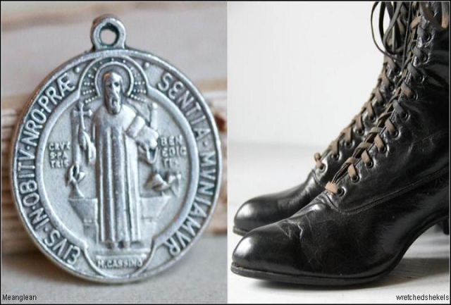 St. Benoit Witches Medal: MeanGlean Edwardian Boots: wretchedshekels